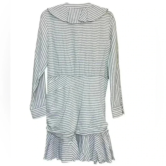 Veronica Beard Kai Dress Blue White Ruffled Size 8 - Picture 3 of 6